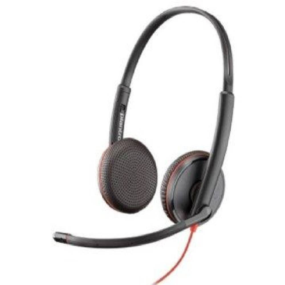 Poly Blackwire 3225 - Alambricos, con adaptador USB-C/A, conector 3.5 mm, Binaural. Poly Blackwire 3225 - Alambricos, con adaptador USB-C/A, conector 3.5 mm, Binaural.